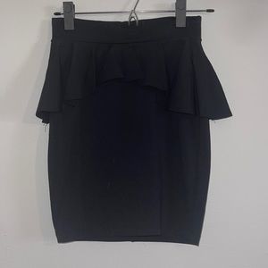 BEBE Black Peplum Skirt